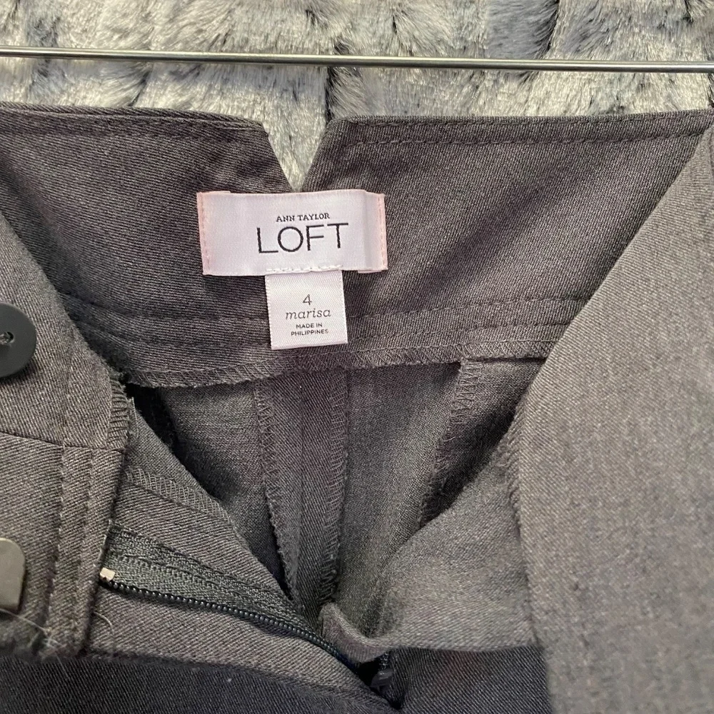 LOFT Marisa dress pants, gray - size 4 - Picture 3 of 8